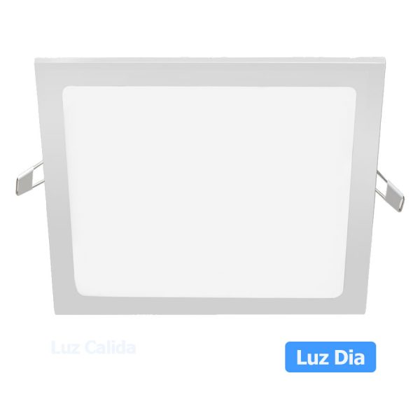 Artefacto LED embutir Cuadrado luz dia