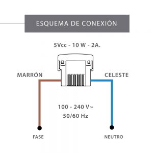 Esquema conexion cargador USB