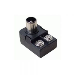 Ficha tv balum 300-75ohms pin grueso