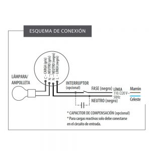 Conexión Fotocontrol Kalop 4 cables 1600w.