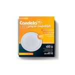 Plafón Led Candela redondo embutir 18w. Luz Calida