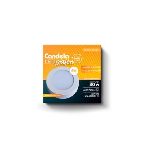 Plafón Led Candela Redondo Aplicar 6w. Luz Cálida