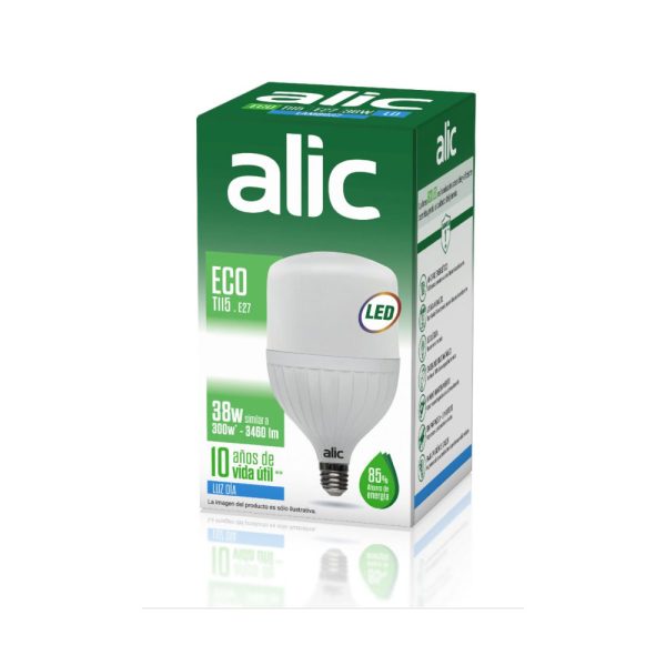 Lamparas Alic Potencia 38w. luz día e27