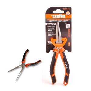 Pinza punta Zelta 6 pulgadas media caña