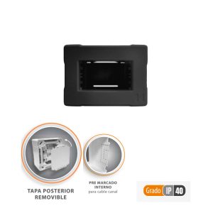 Caja Kalop Arkos 1 modulo Negra