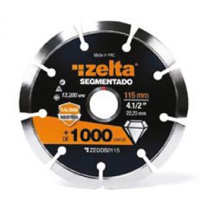 Disco de corte Segmentado ZELTA 115mm.