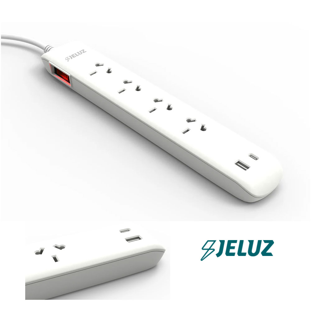 Toma Multiple JELUZ 4 tomas + 2 USB
